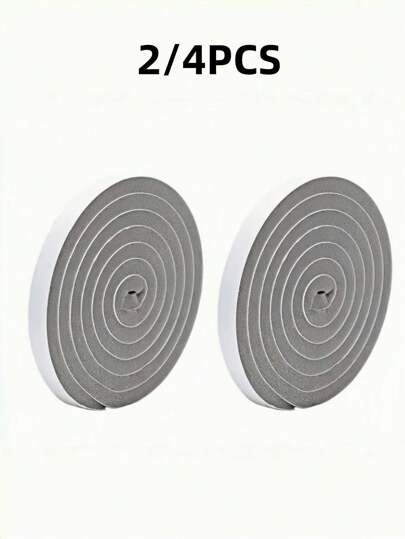 2/4PCS Self Adhesive Door Window Seal Strip Soundproof Thermal Insulation Dustproof Waterproof Vinyl Weather Stripping For Living Room Bedroom Bathroom Kitchen Home Decor Spring Renovation DIY Improvement