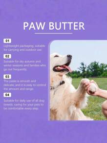 3件装狗狗爪子舒缓霜，温和清洁并滋润爪垫，缓解干燥。涂抹舒适护理霜 - 紫色 - 查看 8