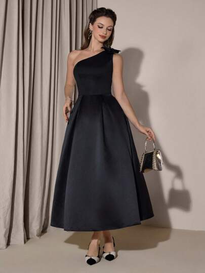 Poshira Vestido de noche elegante para mujer (bordado profusamente)