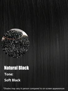 女士真发发片，刘海夹，360° 3D 覆盖真人发片，带刘海，黑色 3D 细刘海 - SNatural - 查看 4