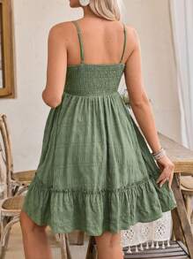 SHEIN Casual Summer Maternity Dress, Loose Minimalist Solid Color Spaghetti Strap, For Holiday/Resort