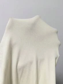 Elenzga Maglietta aderente con scollo quadrato, spalle scoperte, volant su orlo, per donna, elegante, per primavera/estate