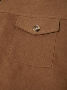 Manfinity Homme Casual Fashionable Versatile Everyday Zip-Up Hooded Long Sleeve Men's Jacket Men Zip Up Hoodie Brown Hoodie Men Zip Up Jacket Men Casual Jacket Brown Zip Up Jacket , Fall Winter - Brown - View 6