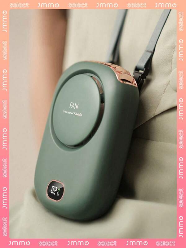 JMMO 1PC Rechargeable 2000mAh Portable Hanging Neck Fan Outdoor Summer Air Cooling Mini Fan