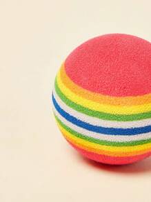 PETSIN 3PCS彩虹EVA泡沫球玩具，微弹性静音，猫咪追逐玩耍 - 彩色 - 查看 4