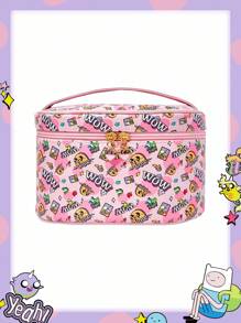 Adventure Time X ROMWE Túi đựng mỹ phẩm lật có sức chứa lớn in toàn bộ - Nhiều màu - Xem 5