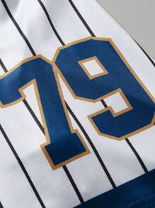 PAVTROS 男士年轻街头风格 79 号图形印花 T 恤号码球衣定制球衣运动球衣棒球衫男士棒球服，图形 T 恤，图形 T 恤，趣味衬衫，超大夏季