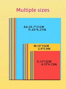 SHEIN 优质方形折纸，专为千纸鹤折叠而设计，在厚实的硬质卡片纸上呈现鲜艳的彩色色调，高品质耐用，非常适合 DIY 工艺项目，艺术用品