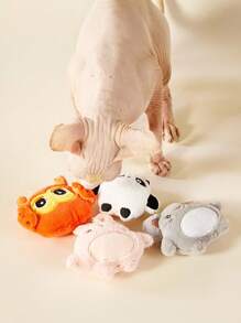 PETSIN 卡通动物造型毛绒猫玩具，内含发声纸，可与猫互动玩耍 - 彩色 - 查看 3