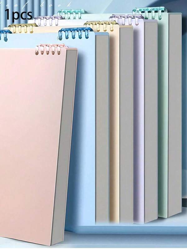 SHEIN 1pc 240-Page Ultra-Simple Solid Color Notebook, 360° Page Turning Detachable, A5 Horizontal Line Notebook - Ideal For Students, Office, Back To School Gifts