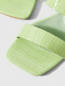 Sleekvia Nuevos sandalias de tacón alto elegantes de mujer con tacón grueso - Verde - Ver 7