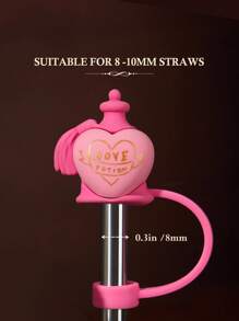 HARRY POTTER X SHEIN 1pc, 2 Reusable Silicone Straw Sleeves, Suitable For Straws With A Diameter Of 8-10 Mm - Multicolor - View 4