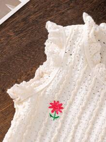 2件套女婴时尚针织上衣和牛仔效果短裤套装 - 彩色 - 查看 5