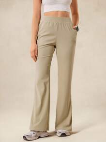 OutZeal Cool Touch Side Slits Straight Leg Sunproof Pants Side Pockets Daily Vacation Summer - Khaki - View 6