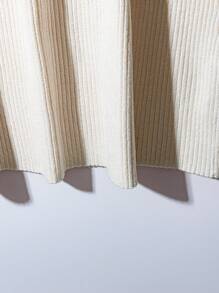 Franclia Elegant Minimalist Solid Color Knit Midi Skirt Knitted Sweater Clothes For University - Apricot - View 3