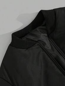 EURMUSE Áo khoác mùa đông cổ cao chất lượng cao cho nam - màu đen - Xem 4