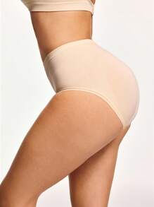 SHAPORA Solid High Waisted Shapewear Panty - Apricot - View 4