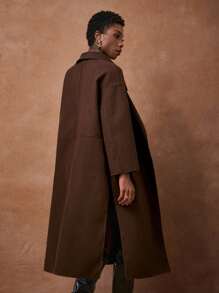 Zivah 2025秋冬新款风衣，休闲长袖翻领口袋外套，适合音乐节、毕业典礼、学生、日常穿着、通勤、海滩、日光浴、街头服饰等场合。 - 摩卡棕 - 查看 2