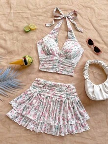 Soleia Dwuczęściowe stroje damskie do codziennego noszenia - Zielony - Zobacz 3