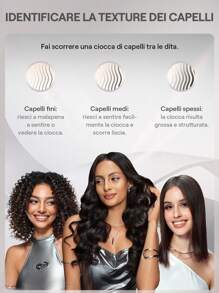 SHEGLAM HAIR It-Curl One-Touch Instant Curler Automatic Curling Iron,Auto Hair Curler,25mm Automatic Hair Curler With 3 Temperatures,Fast Heating & 2-Way Rotation,Automatic Shut-Off,Anti-Scald & Anti-Tangle Rotating Curling Wand,Touch Instant Curler For Hair Styling Graduation Birthday Gift Holiday Winter Pink Vibe Makeup Party Beach Travel Camping School Campus Festivals Rose Present Girl Charm Best Valentine's Day Women's Day Love Yourself - EU C Type Plug(220-240V) - View 12