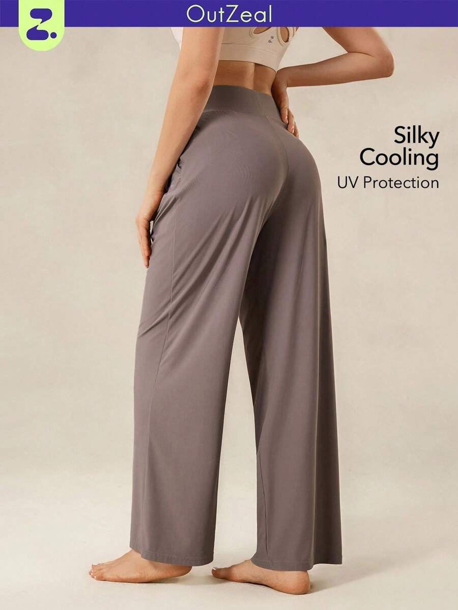 OutZeal 女士运动裤，日常休闲度假两用，防紫外线，凉爽触感，直筒裤型，带口袋