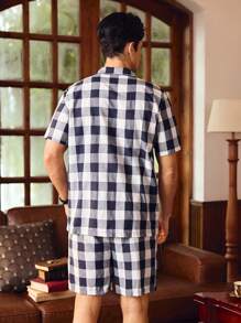 EverLounge Retro British Gentleman Plaid Cardigan Set For Men - Multicolor - View 2