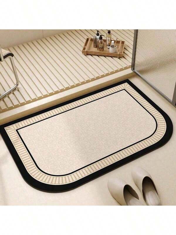 SHEIN 1PC Bathroom Mat, Toilet Entrance Rug, Diatomaceous Earth Water-Absorbent Mat, Quick-Drying, Soft ,Anti-Slip Washroom Mat, Perfect Home Decor For Kitchen, Bathroom, Hallway, Laundry Room, Home Bathroom, Bathroom Accessories, Bathroom Decor, Bathroom Decorations, Kitchen Area Rugs, Laundry, Bedroom, Shower, Indoor Mat Outdoor Rug Door Mat Fall Decor Back To School Entryway Decor
