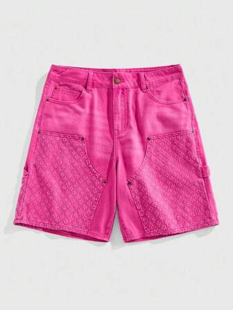 Street Life Pantalones cortos de mezclilla casuales, de moda urbana y de uso al aire libre para hombres