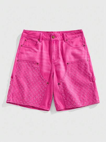 Street Life Men's Casual Fashion Street Outdoor Utility Denim Shorts