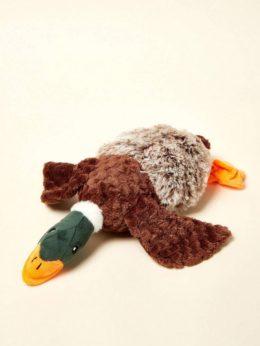PETSIN 创意野鸭造型毛绒狗玩具，含BB吠叫声，狗狗互动玩耍 - 彩色 - 查看 1