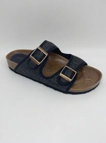 Solecia 可调节绑带设计女式休闲平底凉鞋 - 棕色 - 查看 1