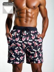 Surfspeed Men's Casual Loose Drawstring Waist Beach Shorts, Suitable For Vacation Men Lounge Shorts Men Pajamas Pants - Multicolor - View 1