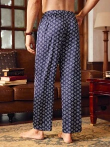 EverLounge Men's Geometric Print Lounge Pants, Homewear Bottom - Multicolor - View 2