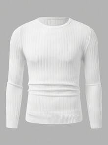 2 pezzi Maglioni a righe regolari da uomo, confezione multipla