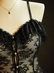 SpicyHot Plus Size Women Erotic Lace Bodysuit - Black - View 4