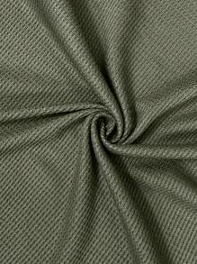 SHEIN 2 peças Conjunto de Maternidade: Jaqueta de Manga Longa com Ombros Caídos e Botão Único na Cor Sólida e Calça com Cintura Ajustável, Casual