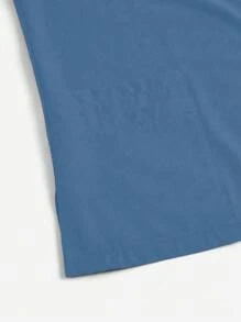 TaskEZ Solid Color Multi-Pocket Long Sleeve Scrub Jacket - Blue - View 4