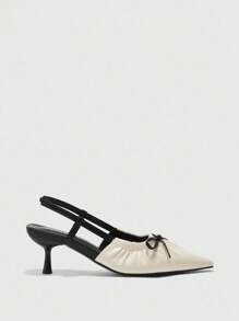 BizChic 蝴蝶结尖头芭蕾平底鞋，小众高端法式一脚蹬鞋