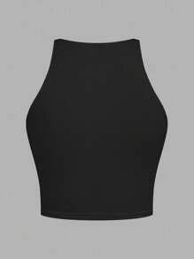 SHEIN EZwear Bộ 4 áo ba lỗ nữ thường ngày, họa tiết kẻ sọc và da báo, áo ôm vừa vặn đa năng, thích hợp mặc ở sân bay, trở lại trường, áo mùa hè - Nhiều màu - Xem 8