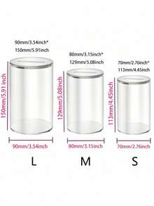 SHEIN بنك شفاف من الأكريليك، قابل للإيداع والإزالة، بنك شفاف مع غطاء، أفضل هدايا - شفاف - مشاهدة 2