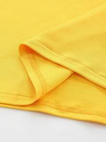 Manfinity Dauomo Men's Brazil 10 Numeral & Letter Print Striped T-Shirt - Yellow - View 7