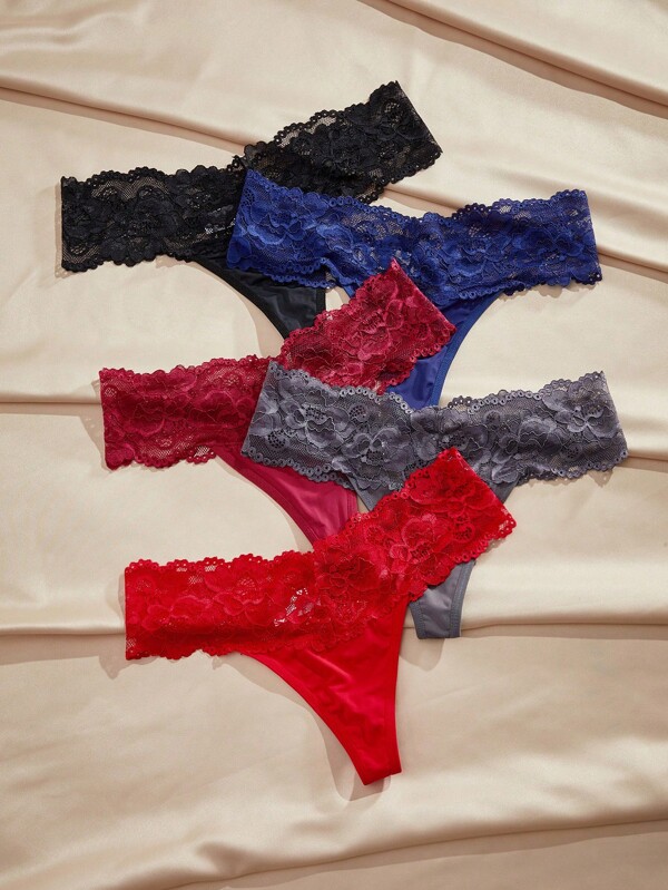 Charlaine 5pack Floral Lace Panty, Sexy Lingerie