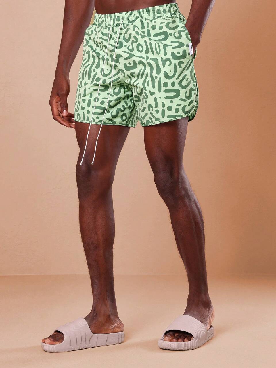 SUMWON Designer Badeshorts mit abstraktem Muster, Pool, Resort, Surfen, lässig, elastischer Bund, bequem, dehnbar, Sommerferiensportswear, Boardshorts