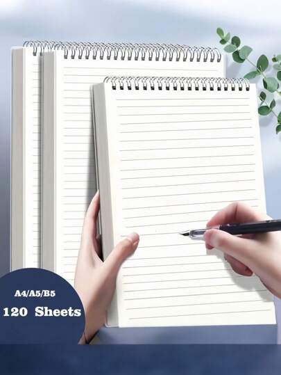 SHEIN A4 B5 A5 240 Page Thick Coil Spiral Bound Flip Top Premium Notebook Journal Notepad For Office School Business Writing Pad Bulk Buy High Quality Durable Study Work Gift