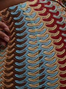 Musera Resort Minifalda con textura y patrón de estilo crochet, ideal para playa, natación, sexy, estilo bohemio, festival, vacaciones de verano, linda, elegante, Ibiza