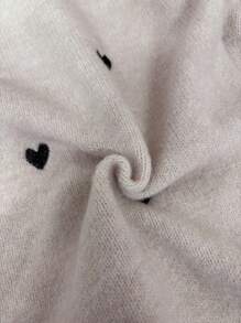 SHEIN Pregnant Women Loose Fit Heart Pattern Drop Shoulder Front Tie Knitted Cardigan,Fall Women Clothes,Fall Outfits Women ,Winter Jacket Women - Khaki - View 7