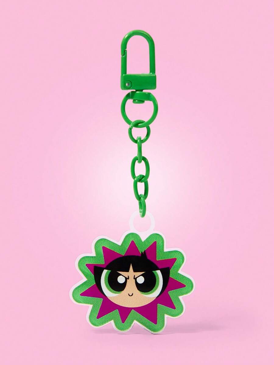 THE POWERPUFF GIRLS X SHEIN พวงกุญแจอะคริลิกลาย Buttercup - มัลติคัลเลอร์ - ดู 1