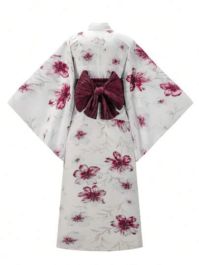 Irokai Kimono Yukata in họa tiết màu xanh truyền thống của phụ nữ Nhật Bản