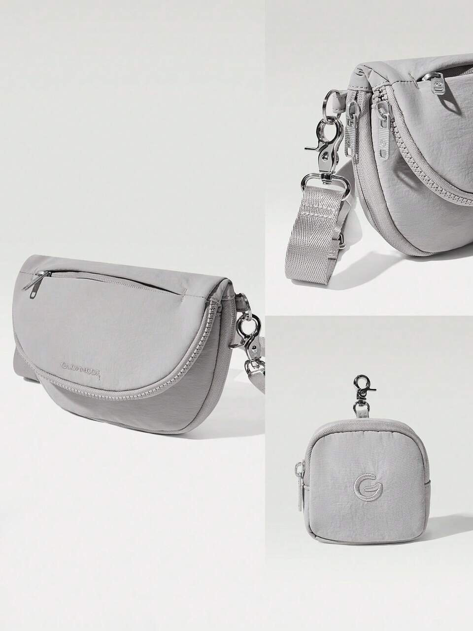 1.5L Commute Shoulder Strap Bag With Clippable Nano Pouch