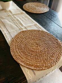 SHEIN 1 pièce/6 pièces Napperon tressé, Napperon rond en osier, Napperon tressé fait main en forme de calebasse naturelle, Napperon tressé style ferme, Napperon en osier style antique, Articles ménagers, Fournitures pour fête de mariage, Décoration de la maison, Décoration de la chambre, Saint-Valentin, Saint-Valentin, Cuisine, Accessoires de cuisine, Mariage